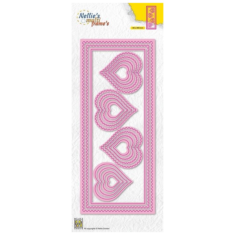 NELLIE SNELLEN MULTIFRAME “Slim Lines - Hearts" MFD142