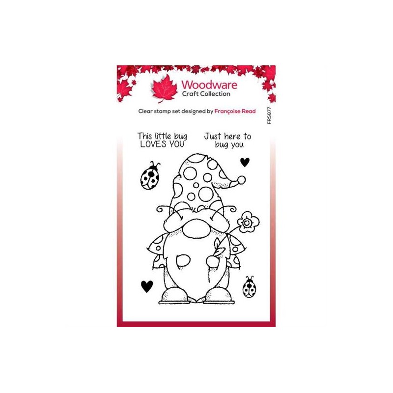 Woodware Clearstamp "Ladybird Gnome" FRS877 A6