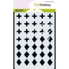 CraftEmotions MM Mix stencil design diamond & cross A6