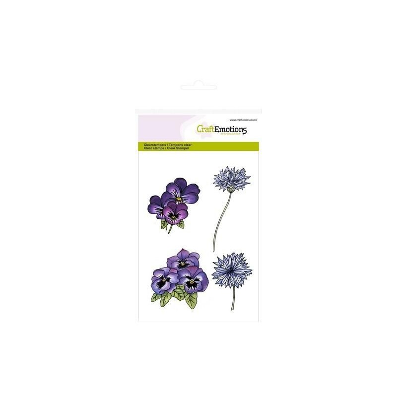CraftEmotions clearstamps A6 - Violets and cornflowers Romantic Provence