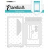 Studio Light Torn page pocket Cutting & Embossing die set Essentials nr.11  14,2x13