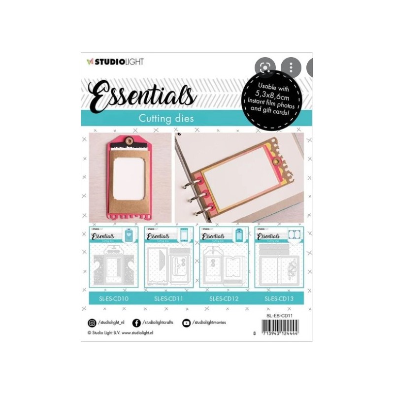 Studio Light Torn page pocket Cutting & Embossing die set Essentials nr.11  14,2x13