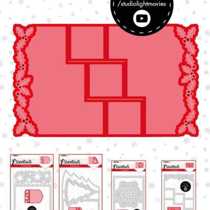 Studio Light • Essentials cutting die card shape Mini holly Nr.72