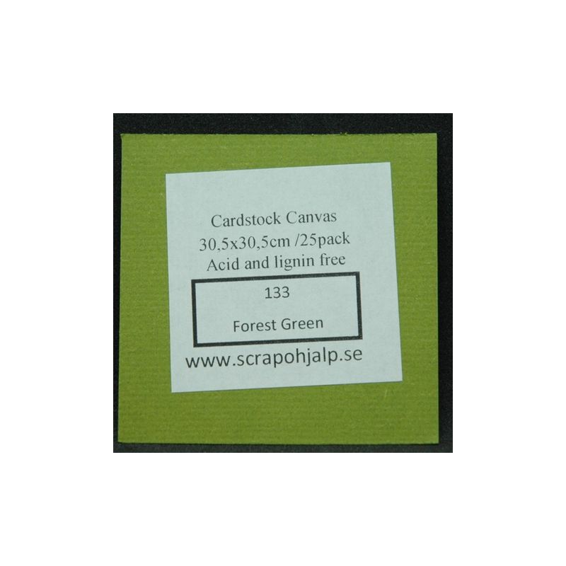 Scrap & Hjälp Cardstock Forest Green 12"x12" Styckvis eller 25 st / paket SoH133