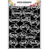 Dutch doobadoo Stencil Art text balloonbirds - A5