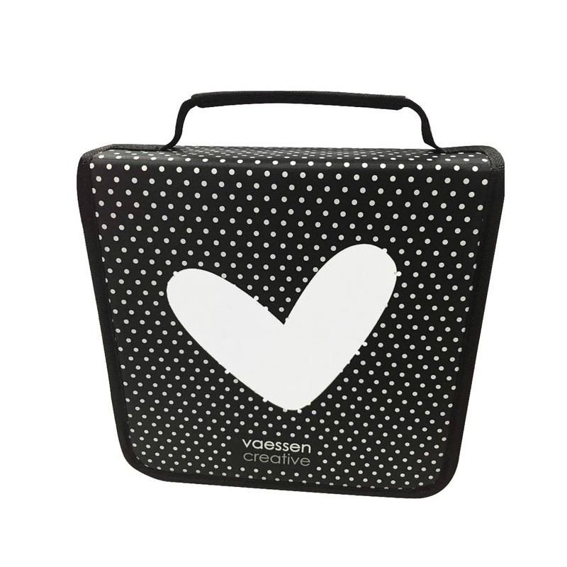 Vaessen Creative • Storage folder EMPTY svart med prickar