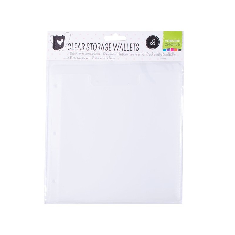 Vaessen Creative • 8 st Clear storage wallets 600203-002