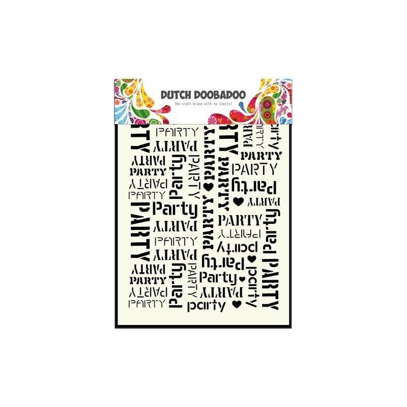 Dutch Doobadoo Dutch Mask Art stencil party background text A