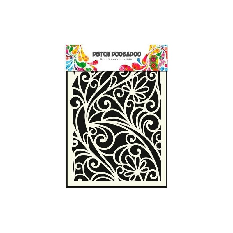 Dutch Doobadoo Dutch Mask Art stencil flower window A5